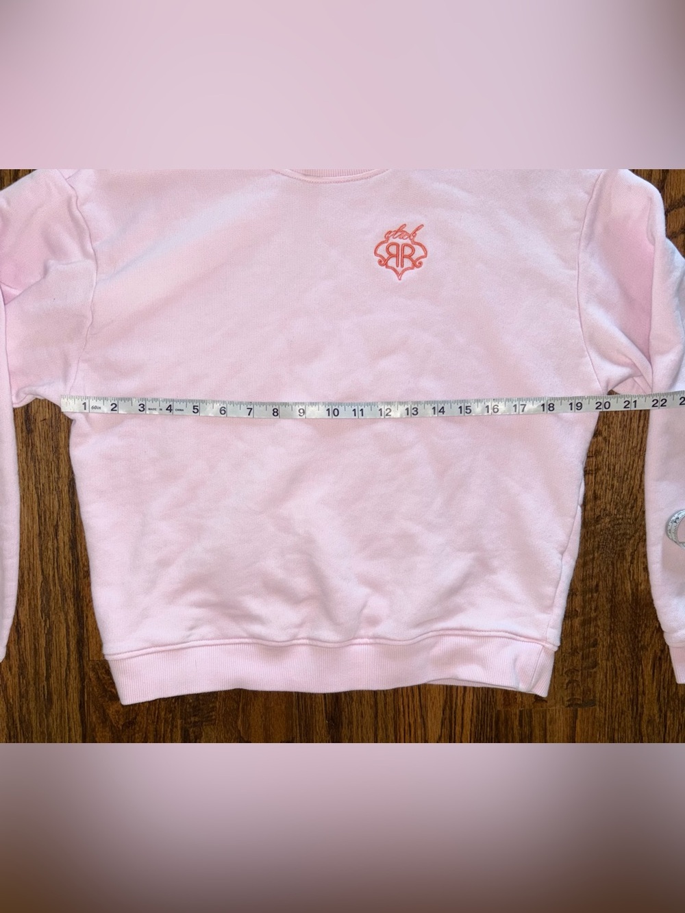Roller Rabbit X Target pink crewneck sweatshirt with embroidered RR logo size M - Picture 3 of 7